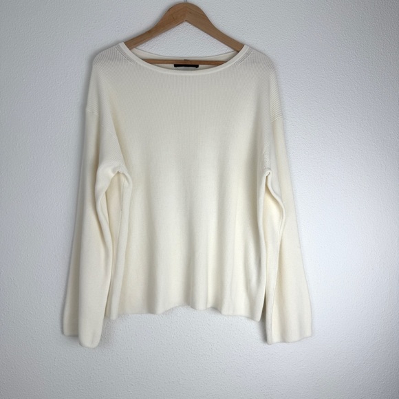 Banana Republic Factory Boat-Neck Cotton Modal Sweater Knitwear Medium - Picture 2 of 8